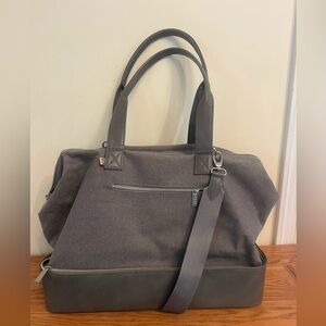 BEIS Weekender Gray Tote with Shoulder Strap